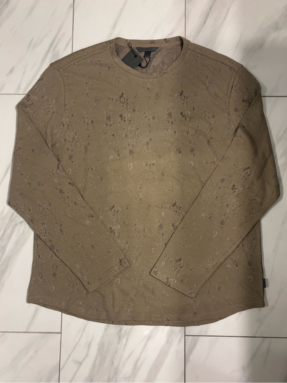 Men’s John Varvatos Vera Jacquard Textured Crewneck Sweater